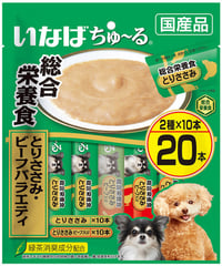 ちゅ〜る総合栄養食 とりささみ・ビーフバラエティ 20本