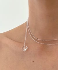Long Necklace グラスビーズとチェコビーズ