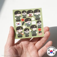 韓国軍隊コミカルステッカー