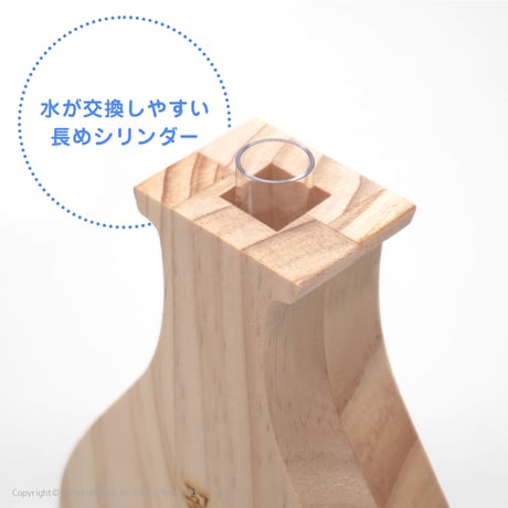 【韓国製】ナチュラルウッド花瓶