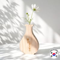 【韓国製】ナチュラルウッド花瓶