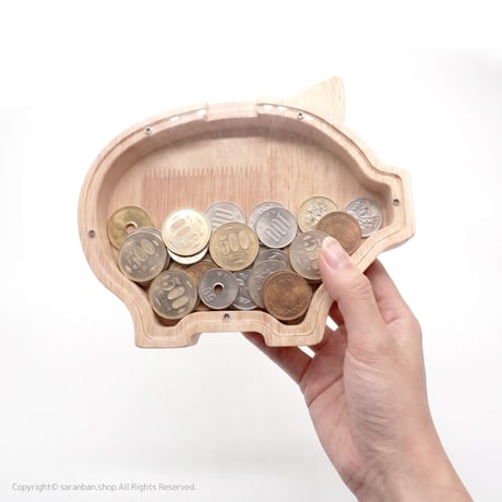 ブタのアクリル貯金箱