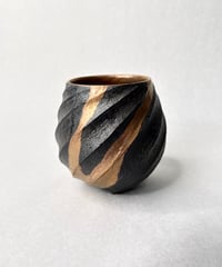 Spiral 銅色ラスター彩流し掛け ロックカップ