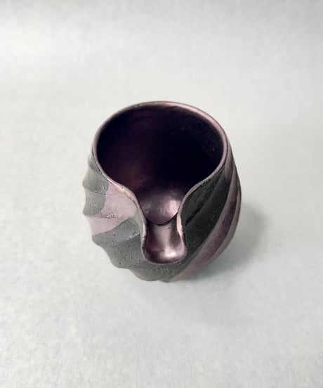 Spiral Purple ペンギン片口(丸)
