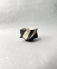 Spiral Silver ぐい呑(角)
