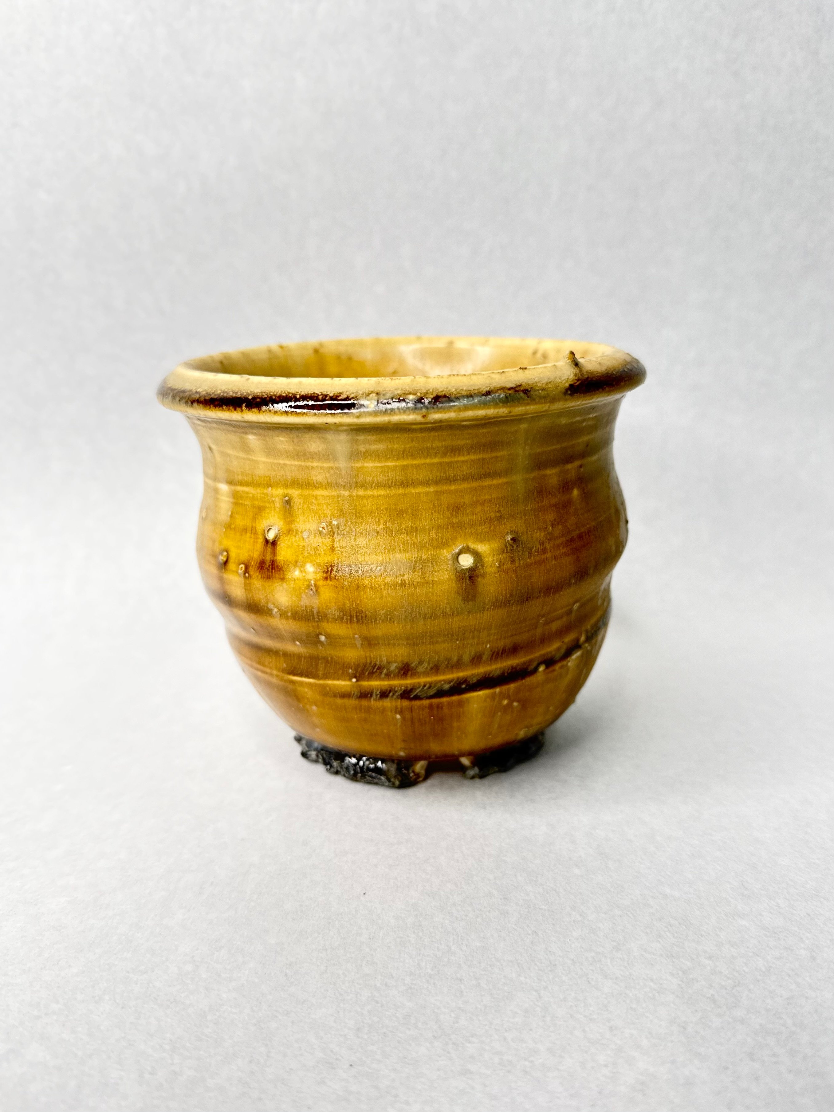 最終価格・希少・抽選購入品｜姫野翔太 陶芸作品 花器 【高さ18 口径8,5】 姫野翔太・ 飴釉オドリコ | t.roots