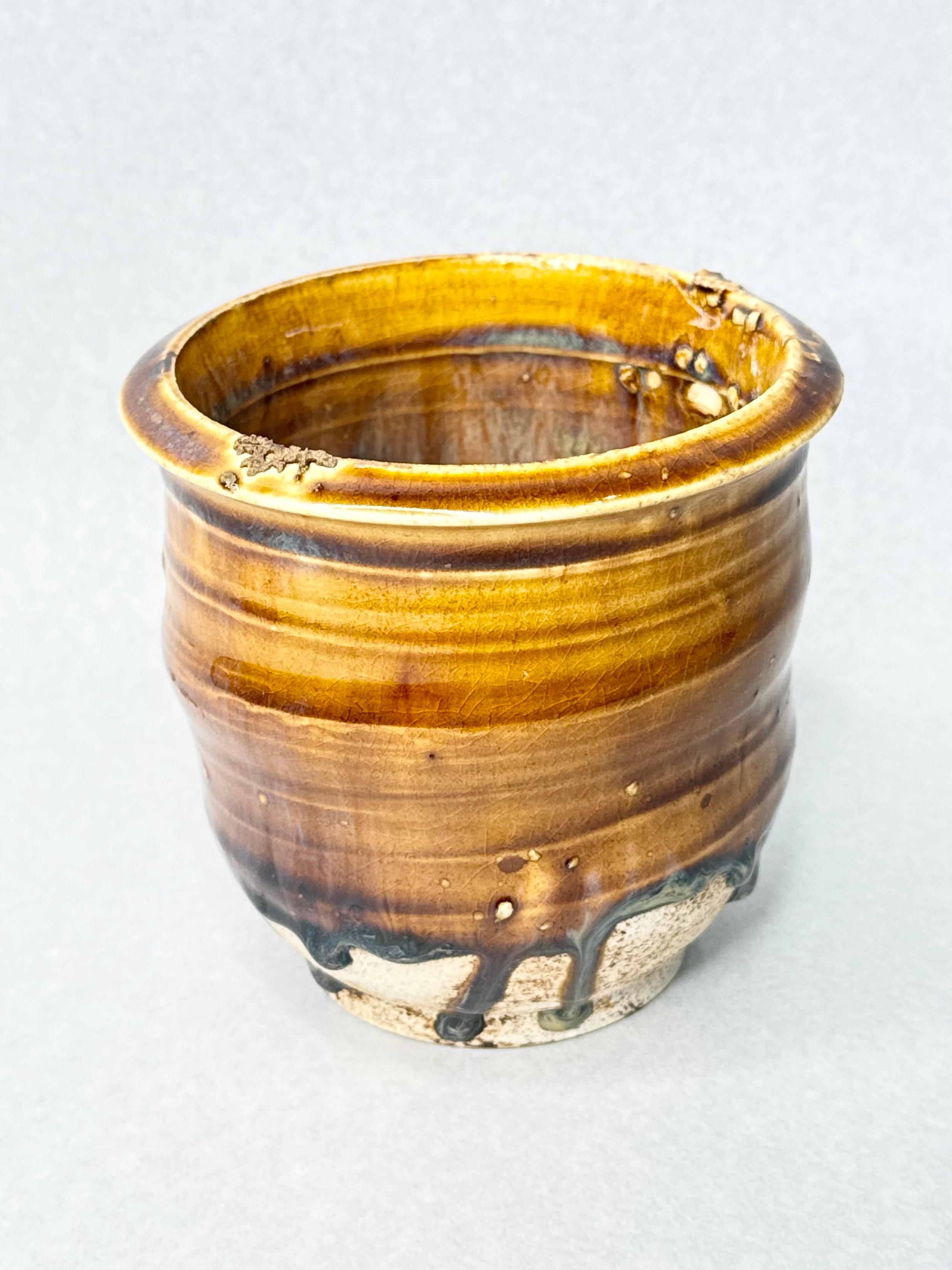 最終価格・希少・抽選購入品｜姫野翔太 陶芸作品 花器 【高さ18 口径8,5】 姫野翔太・ 飴釉オドリコ | t.roots