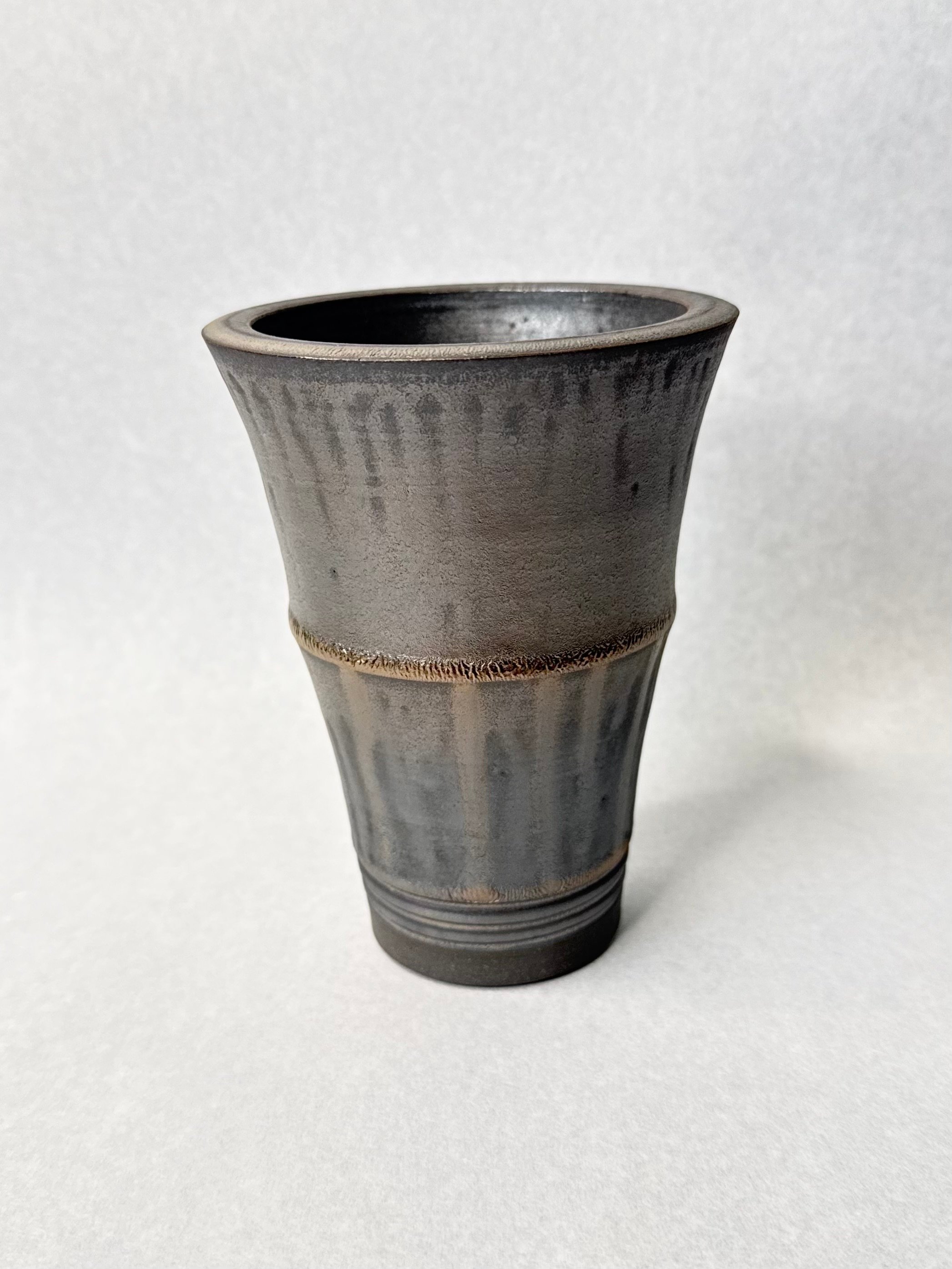 【田中元将さん・送料無料】陶器鉢⑭ 直径10cm、高さ10cm　植木鉢 田中元将・ 鉢 2 | t.roots