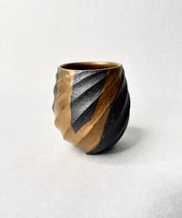 Spiral 銅色ラスター彩流し掛け ナローロックカップ
