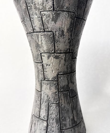 Rivet 燻し銀彩 花器