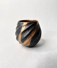 Spiral 銅色ラスター彩流し掛け ロックカップ
