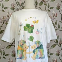 おとなとこどもTシャツ-よつばとリップとプップ　受注生産