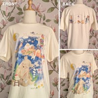 【背中にも】おとなとこどもアイボリーTシャツ「星空の仲間」　受注生産