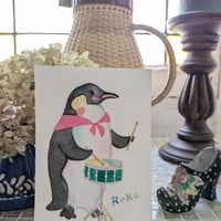 小さな原画「小太鼓のペンギン」
