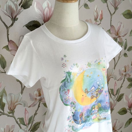おとなとこどもTシャツ「月のブランコ」　受注生産