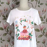 おとなとこどもTシャツ-おんなのこの物語-ストロベリーケーキ　受注生産