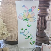 小さな原画「歌う小鳥」 歌う小鳥
