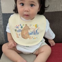 ちいさな手紙のビブ（よだれかけ）「星くまちゃん」　いつでも受注生産
