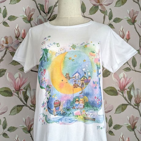 おとなとこどもTシャツ「月のブランコ」　受注生産