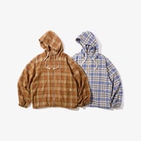DIASPORA  HOODED CORDUROY SHIRT - Brown