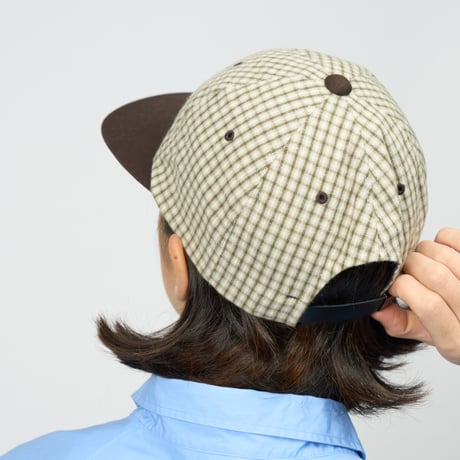 DIASPORA  SCRIPT LOW BALL CAP -Plaid