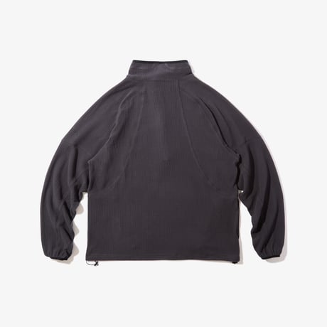 DIASPORA  GRID FLEECE PULLOVER - Black