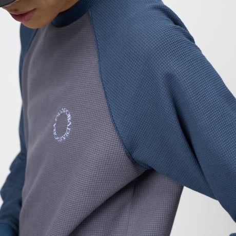 DIASPORA  DRY WAFFLE L/S TOP - Navy
