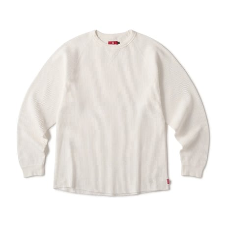 HELLRAZOR  WAFFLE LS SHIRT - White
