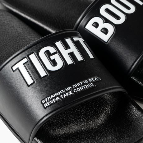 TIGHTBOOTH  BIG LABEL SLIDE SANDAL