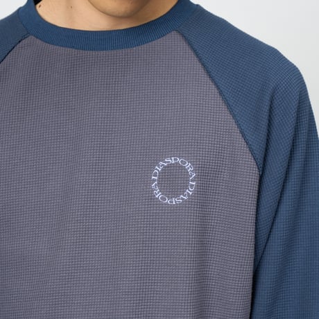 DIASPORA  DRY WAFFLE L/S TOP - Navy