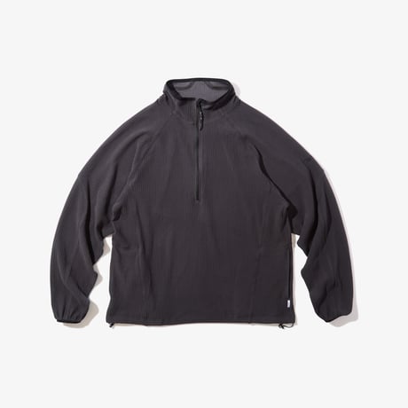 DIASPORA  GRID FLEECE PULLOVER - Black
