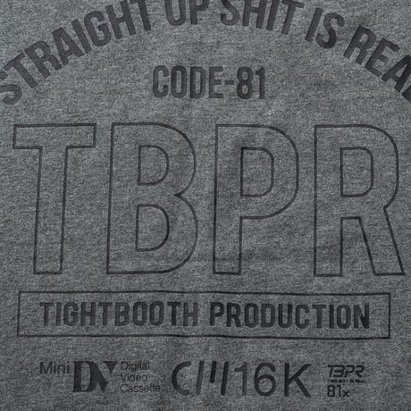 TIGHTBOOTH  STRAIGHT UP S/S T-SHIRT - Charcoal