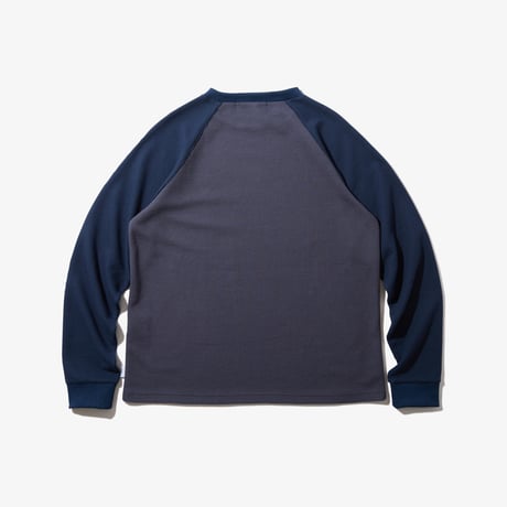 DIASPORA  DRY WAFFLE L/S TOP - Navy