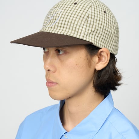 DIASPORA  SCRIPT LOW BALL CAP -Plaid
