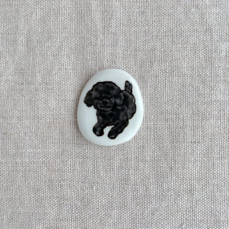 箸置き　トイプードル（黒）
