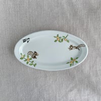りすと果物楕円皿(小)