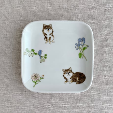 チワワ（チョコタン）パン皿（小）
