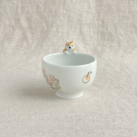柴犬付きぐい呑み