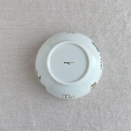 トイプードル（白）丸鉢