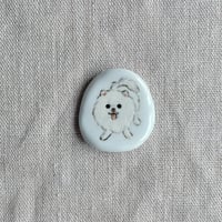 箸置き　ポメラニアン（白）