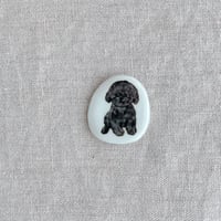 箸置き　パピートイプードル（黒）