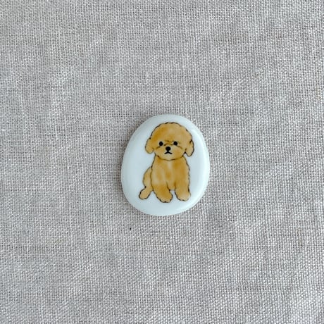 箸置き　パピートイプードル（アプリコット）
