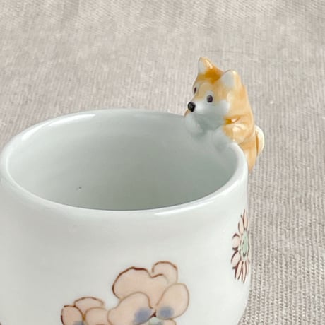 柴犬付きおちょこ