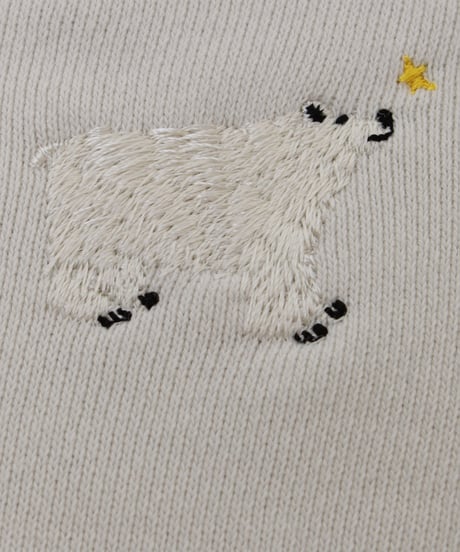 L'OURS POLAIRE et BLEU ルス・ポレイル＆ブルー ロゴプリント半袖スウェット　熊刺繍入り　26319218
