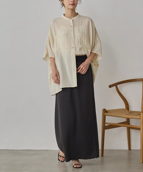 hunch ハンチ 麻レーヨン ドルマンオーバーシャツ 2026新作 春夏 2026NEWARIIVAL