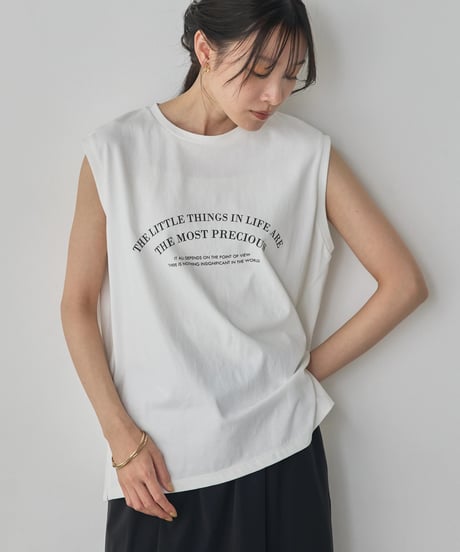 hunch ハンチ  USA COTTON LOGO SLEEVELESS TOP WTS7136