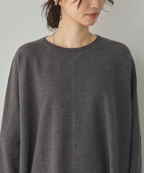 hunch ハンチ　[ANTI-STATIC] SOFT AND PUFFY YARN OVER-THE-SHOULDER DOLMAN KNIT　WVQ7176