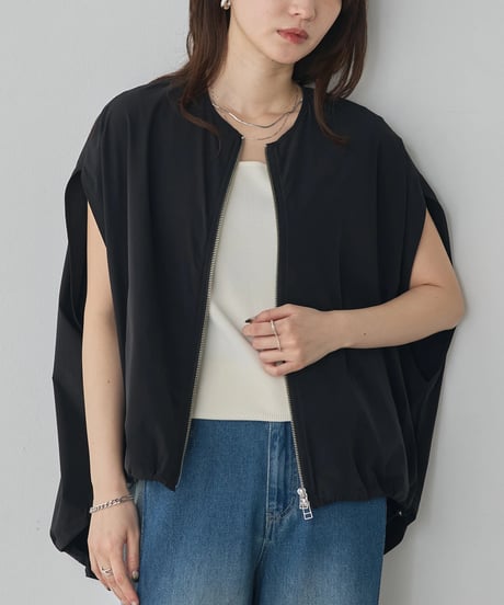 hunch ハンチ [ICE TOUCH] DOUBLE-ZIP SLEEVELESS BLOUSON WDN5303