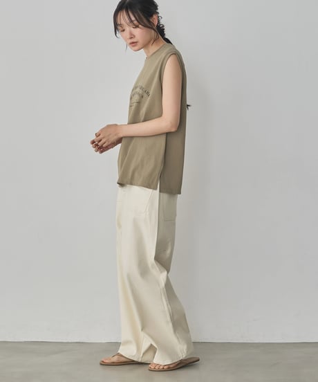 hunch ハンチ  USA COTTON LOGO SLEEVELESS TOP WTS7136