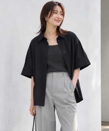 hunch ハンチ  ICE TOUCHダブルボタンシャツ [ICE TOUCH] SHORT-SLEEVE BOX SHIRT WLN5304